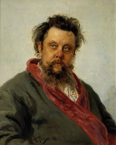 Ritratto di M. P. Musorgsky da Ilya Efimovich Repin
